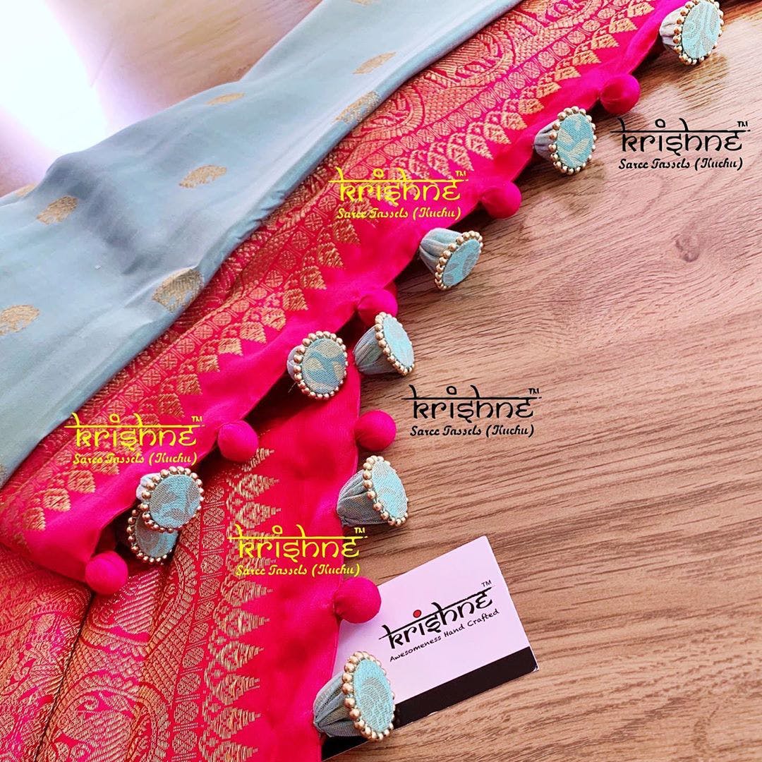 Different Silk Saree Pallu Knots Design Making Ideas at Home // ambati  kalpana - YouTube