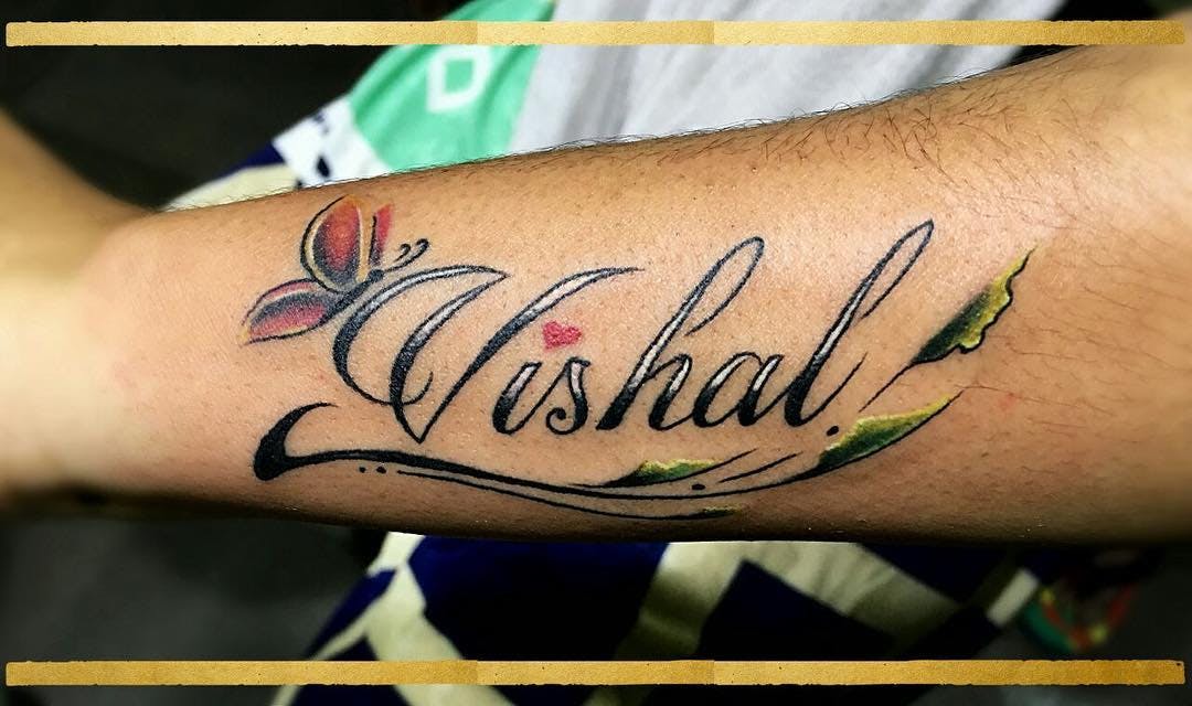 Tattoo uploaded by Vipul Chaudhary • Vishu name tattoo |Vishu name tattoo  design |Vishu name • Tattoodo