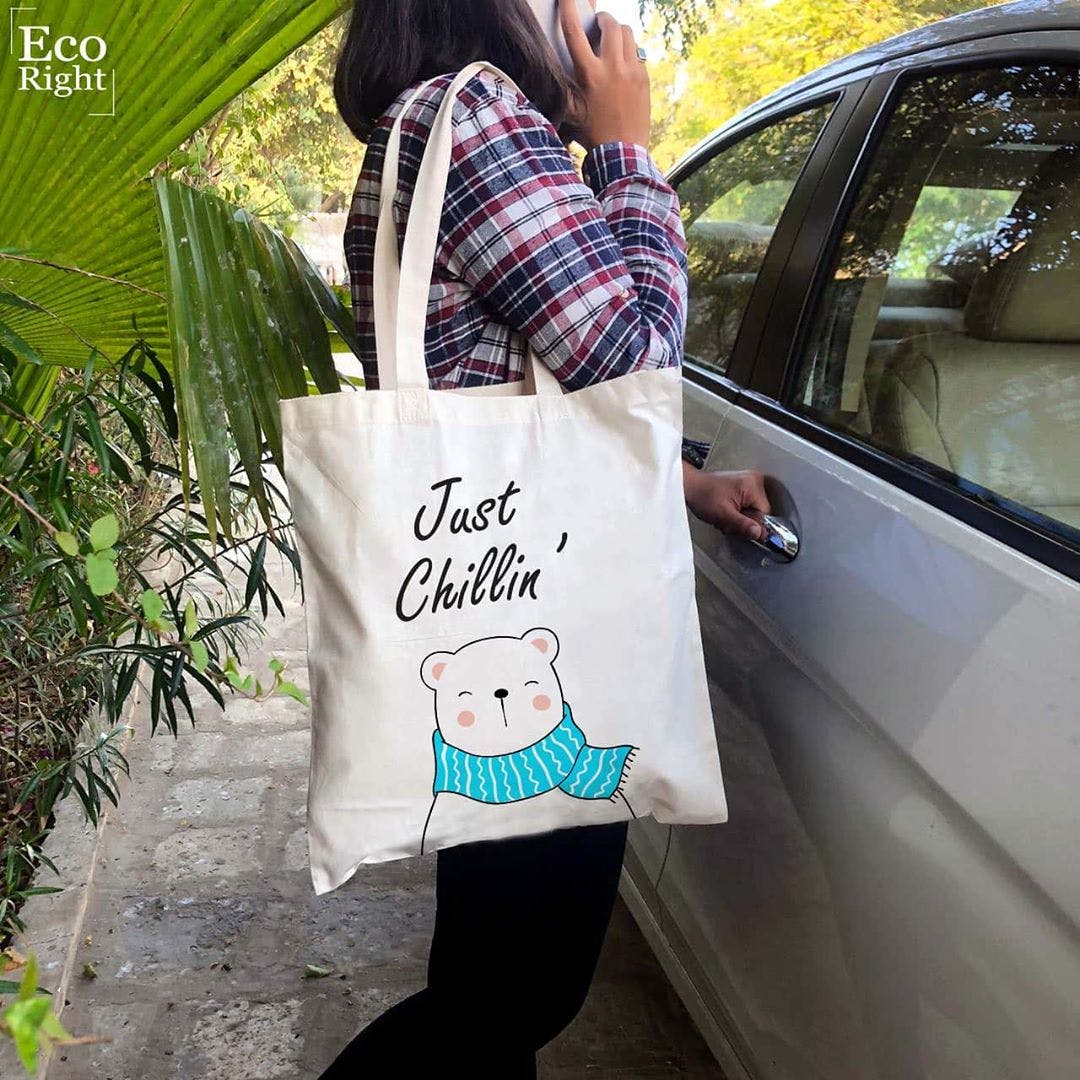 Buy EcoRight Zipper Canvas Tote Bag for Women, Eco-friendly Handbags for  Women Girls | Floral | 0601G04 Online at desertcartINDIA
