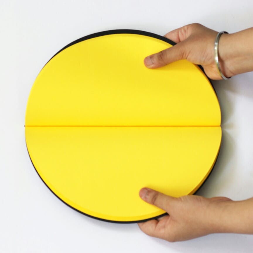 Yellow,Circle,Table
