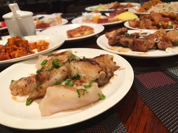 Dish,Food,Cuisine,Ingredient,Meat,Meal,Kai yang,Samgyeopsal,Brunch,Produce