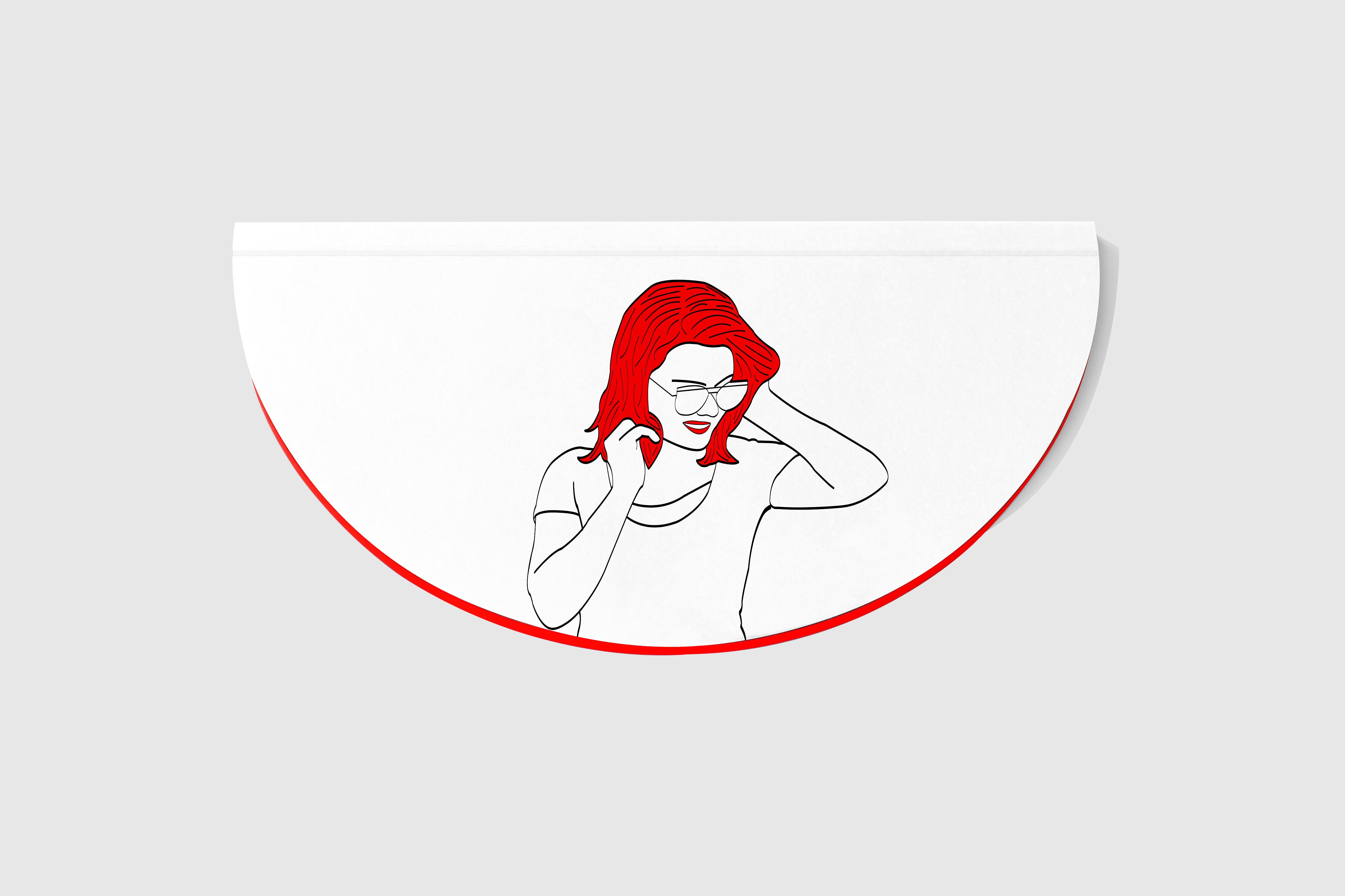 White,Red,Illustration,Font,Headgear,Logo,Sleeve,Drawing,Fictional character,Art