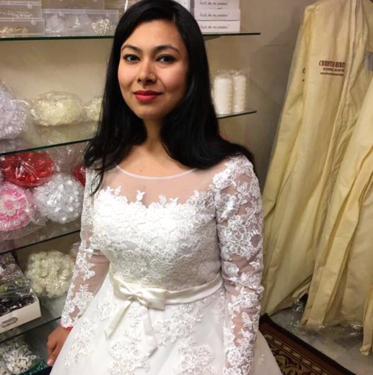 White Bridal Gown Deep V-Neck Custom Lace Mermaid Wedding Dresses 2020 Long  Sleeve bride dress платье свадебное vestido de noiva - Camellia Vines