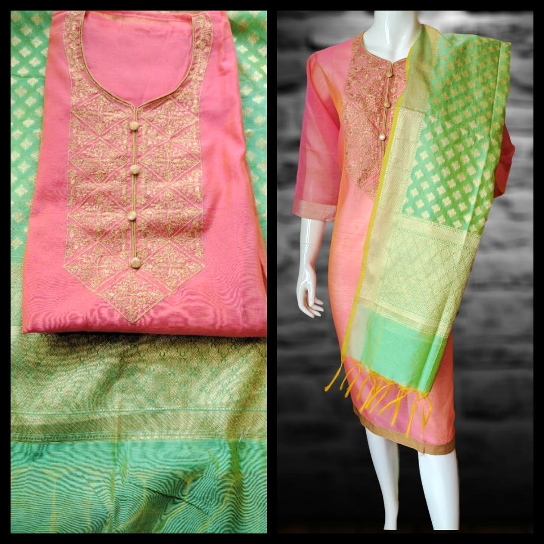 Clothing,Pink,Green,Outerwear,Yellow,Peach,Pattern,Dress,Magenta,Textile