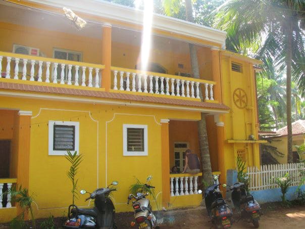 Yellow,Property,House,Building,Home,Architecture,Vehicle,Balcony,Facade