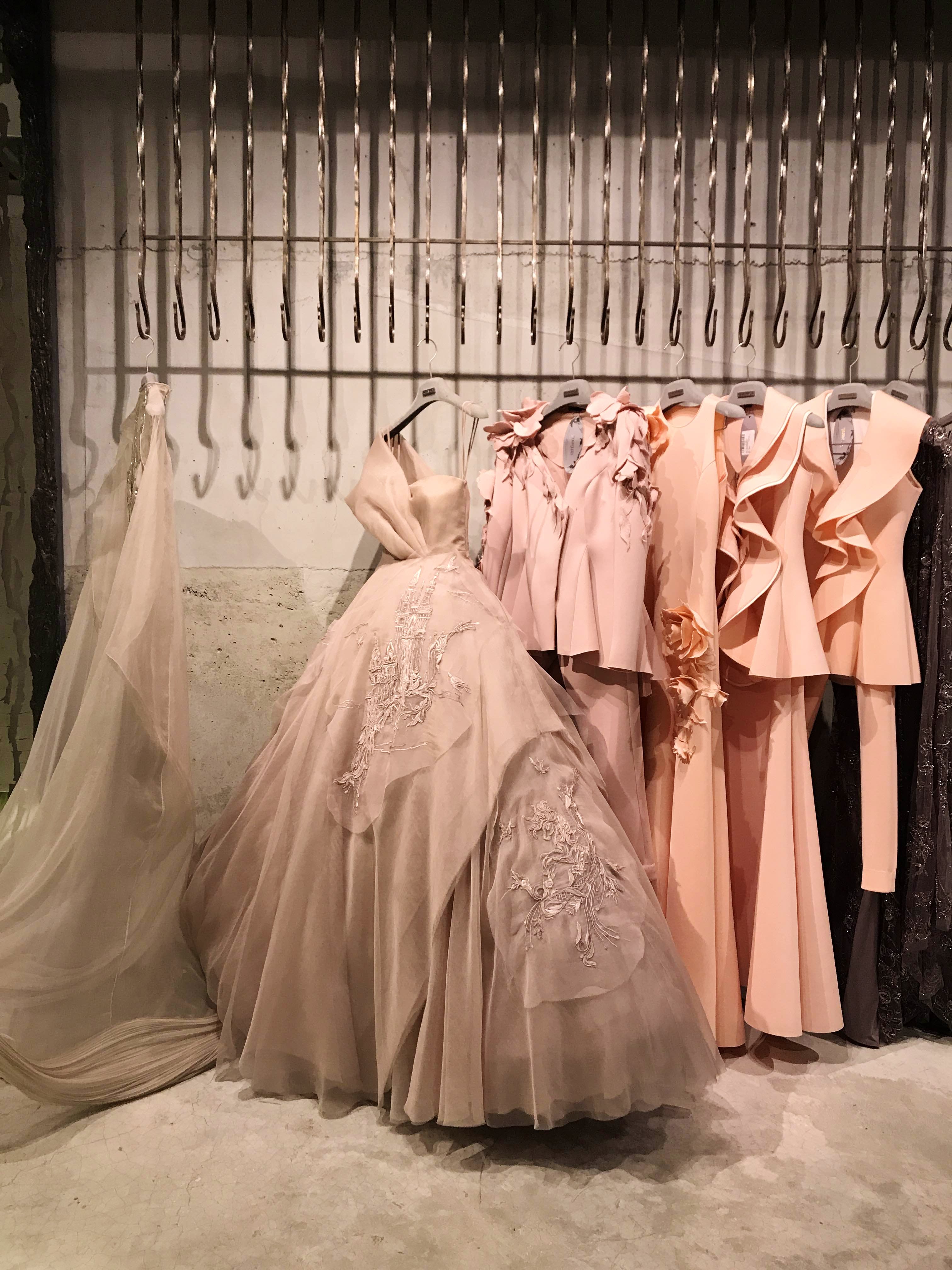 Dress,Clothing,Gown,Pink,Fashion,Haute couture,Bridal party dress,Wedding dress,Bridal clothing,Fashion design