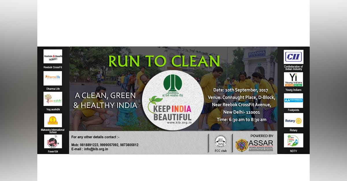 Clean Rundown Run To Clean: Let Us All Run To Clean Our Surroundings Instead Of ...