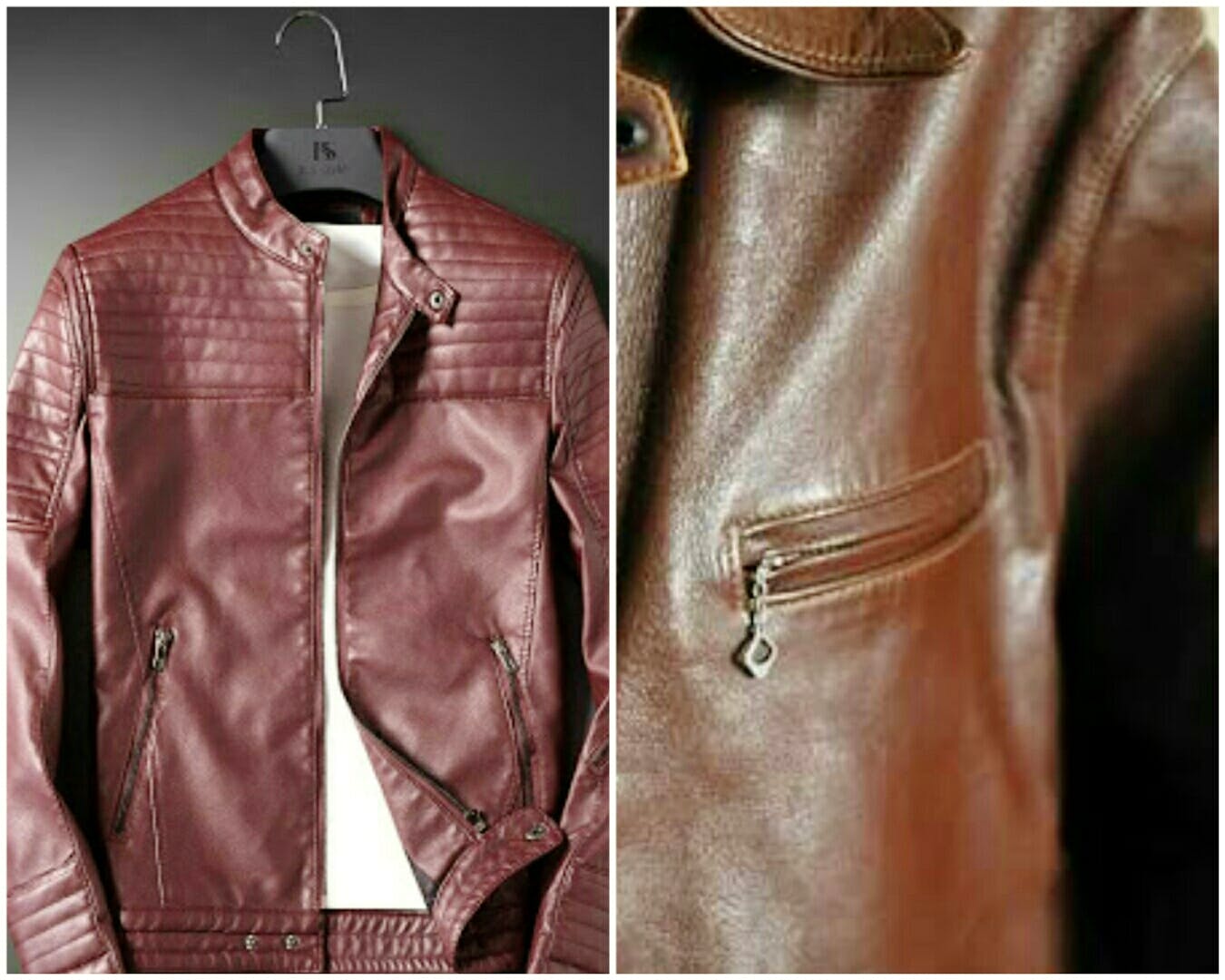 Clothing,Leather,Jacket,Leather jacket,Outerwear,Textile,Brown,Sleeve,Zipper,Collar