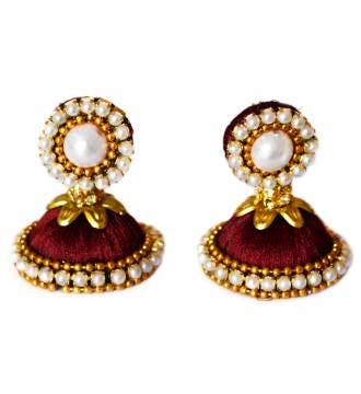 Jewellery,Earrings,Pearl,Fashion accessory,Gemstone,Maroon,Body jewelry,Magenta,Ruby,Gold