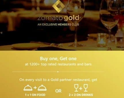 Try Out The All Exclusive Zomato Gold Membership to avail speacial perks.