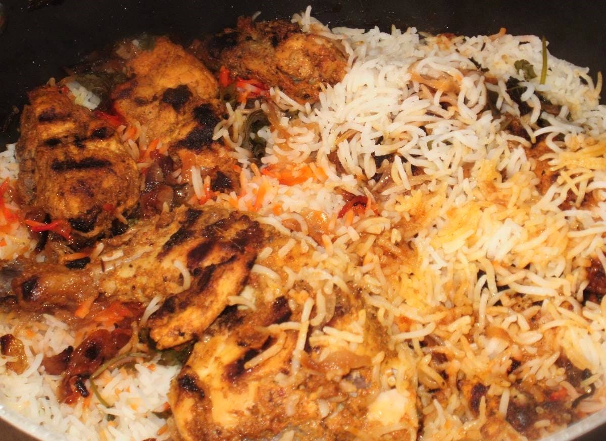 Dish,Food,Cuisine,Ingredient,Biryani,Produce,Hyderabadi biriyani,Recipe,Meat,Side dish