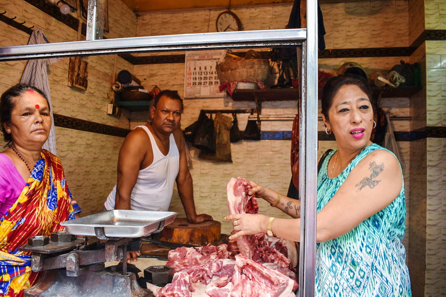 Food,Butcher,Temple,Street food,Selling,Flesh,Meat,Vacation,Cuisine