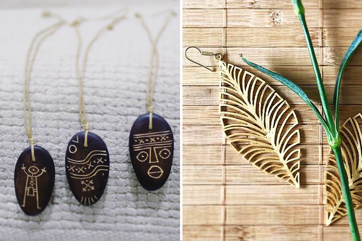 Feather,Leaf,Fashion accessory,Jewellery,Necklace,Pendant,Ornament,Metal,Wood,Plant