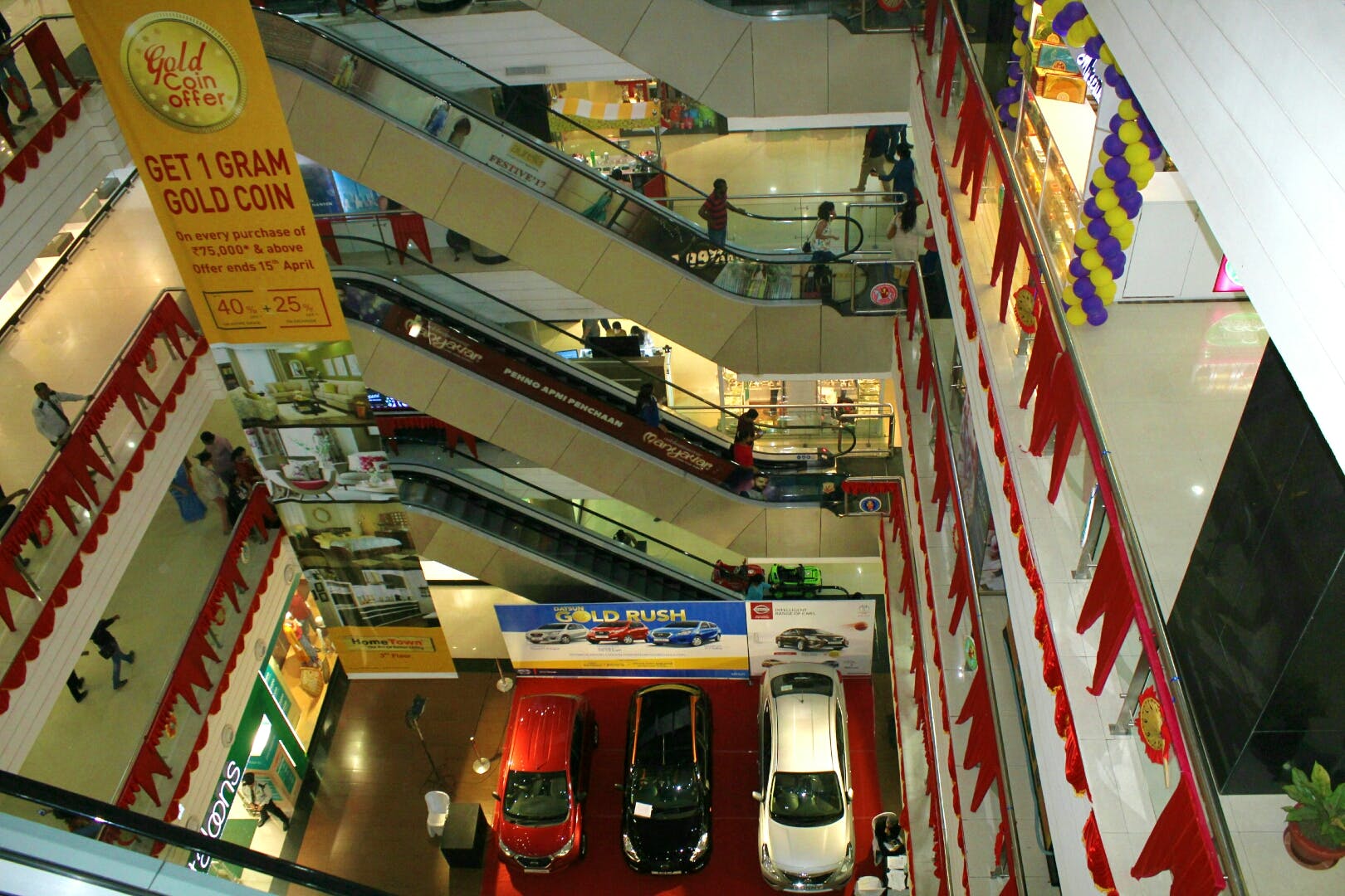 Shopping mall,Supermarket,Building,Escalator,Retail