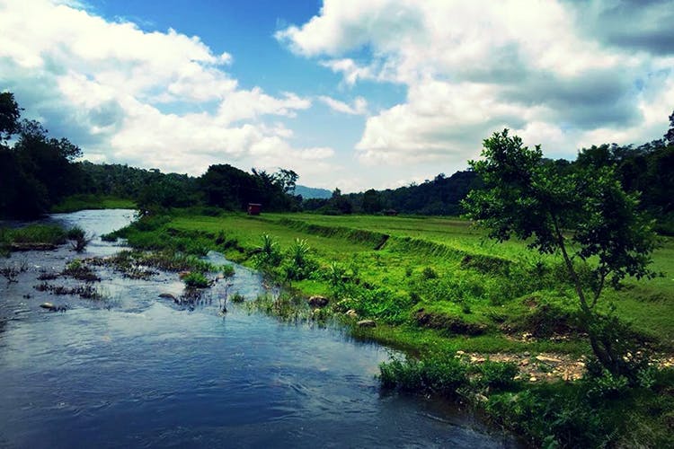 Natural landscape,Body of water,Water resources,Nature,River,Sky,Water,Natural environment,Cloud,Green