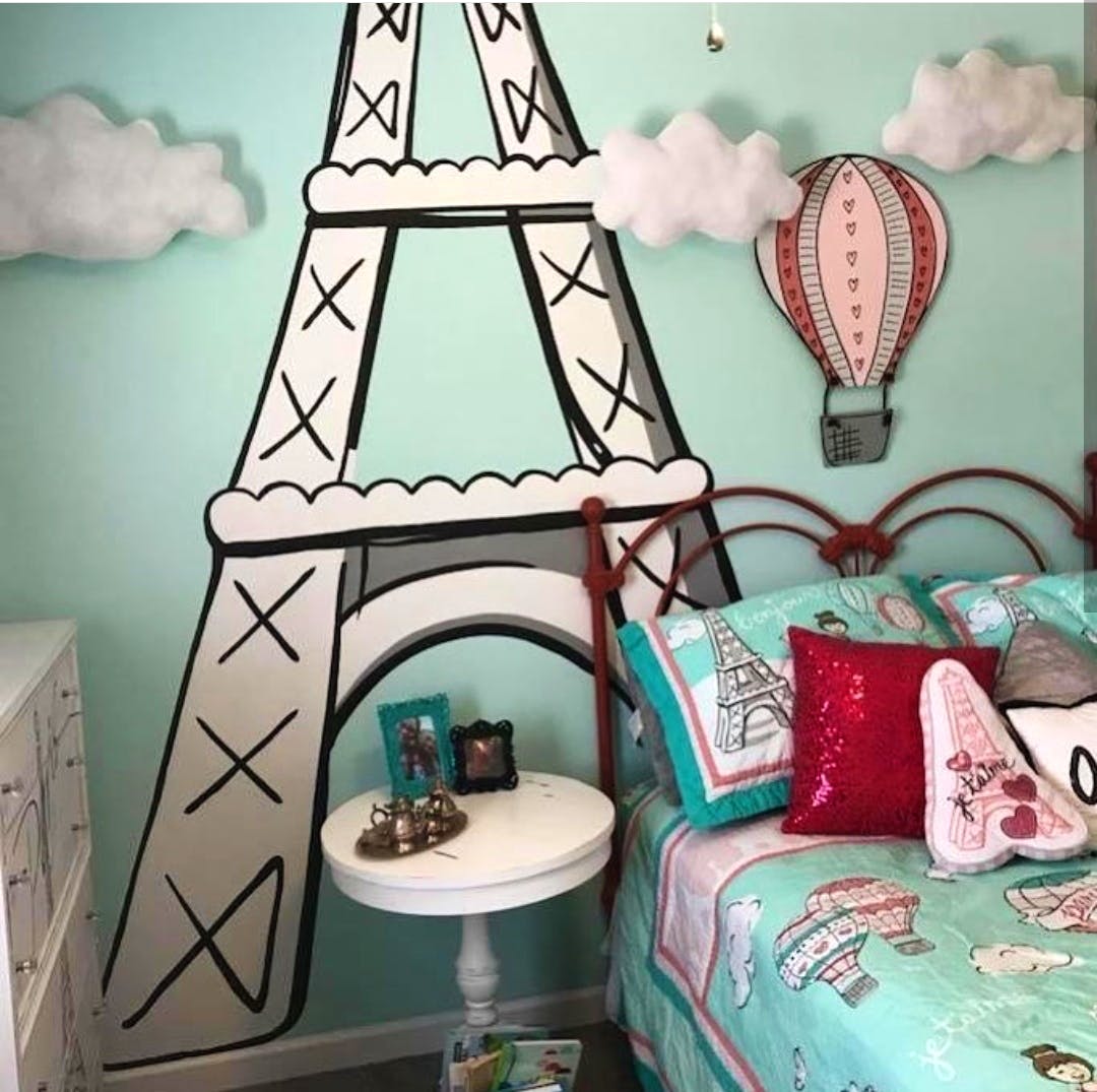 Room,Turquoise,Pink,Interior design,Aqua,Furniture,Bedroom,Lighting accessory,Lampshade,Home