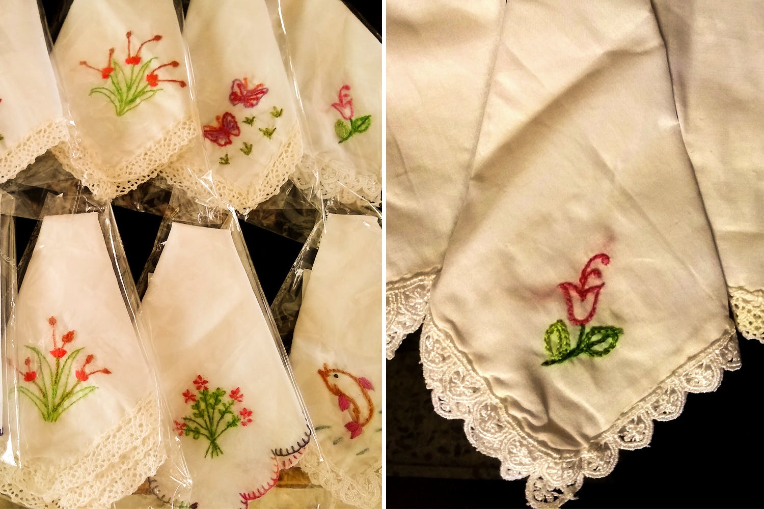 Textile,Napkin,Lace,Handkerchief,Linens,Embroidery,Fashion accessory,Needlework,Tablecloth