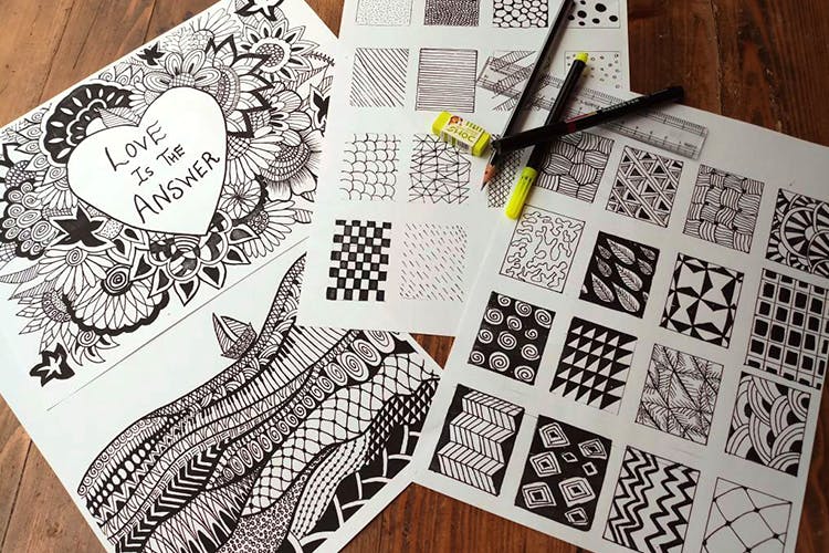 Illustration,Drawing,Font,Black-and-white,Design,Pattern,Ink,Graphic design,Material property,Art