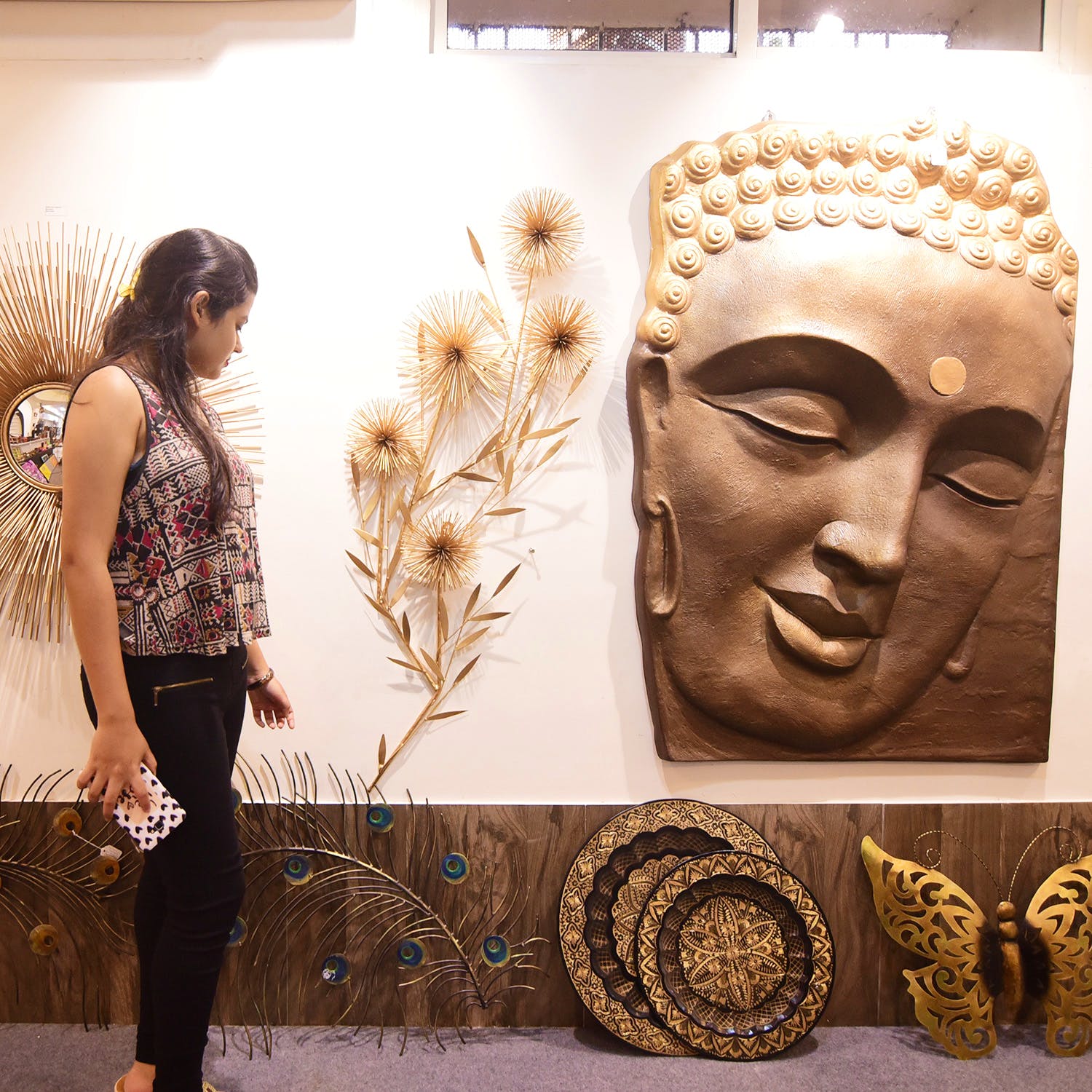 STYLISH DESIGN BUDDHA METAL WALL ART –