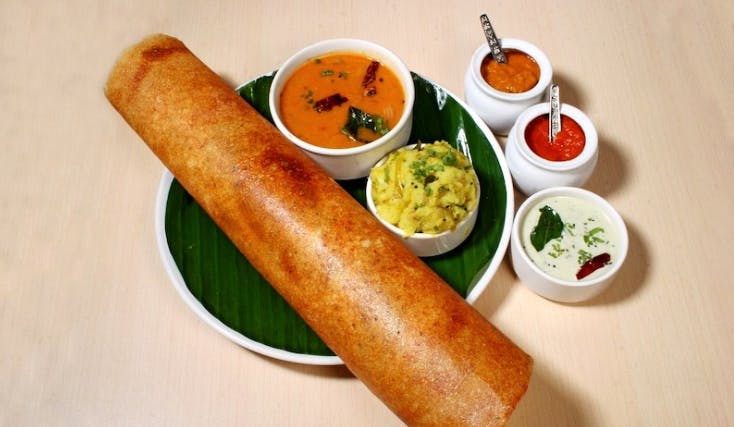 Dish,Food,Cuisine,Dosa,Ingredient,Produce,Indian cuisine,South Indian cuisine,Vietnamese food