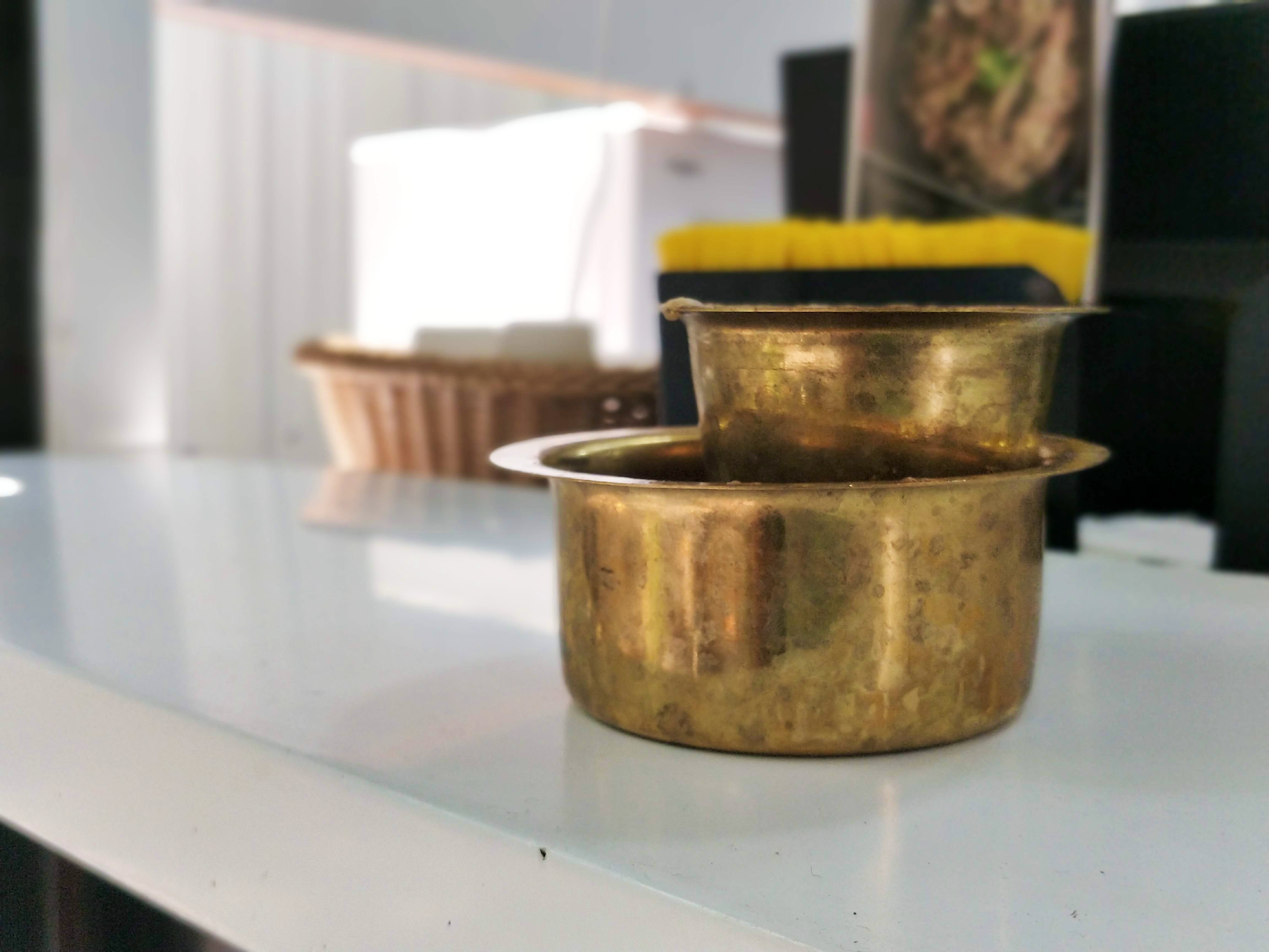 Yellow,Metal,Brass,Room,Table,Tableware