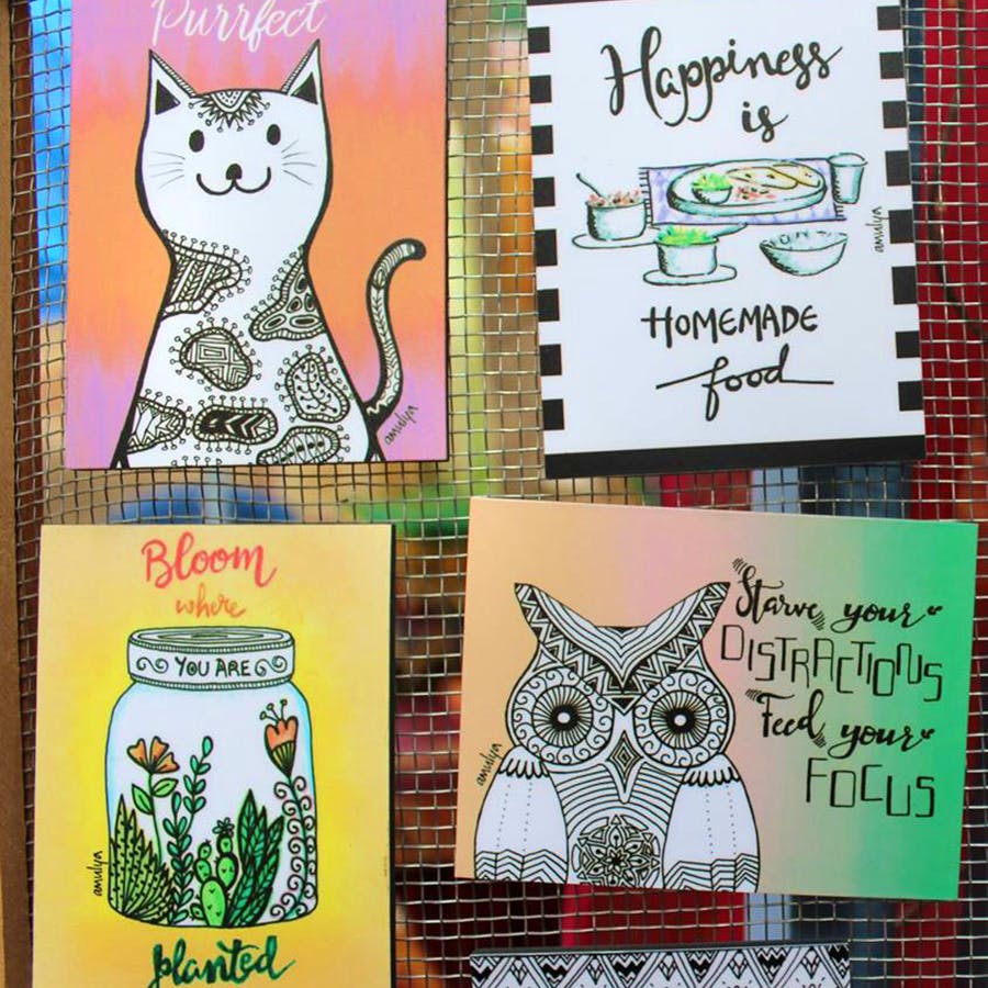 Text,Drawing,Cat,Cartoon,Owl,Illustration,Art,Sketch,Paper product,Small to medium-sized cats