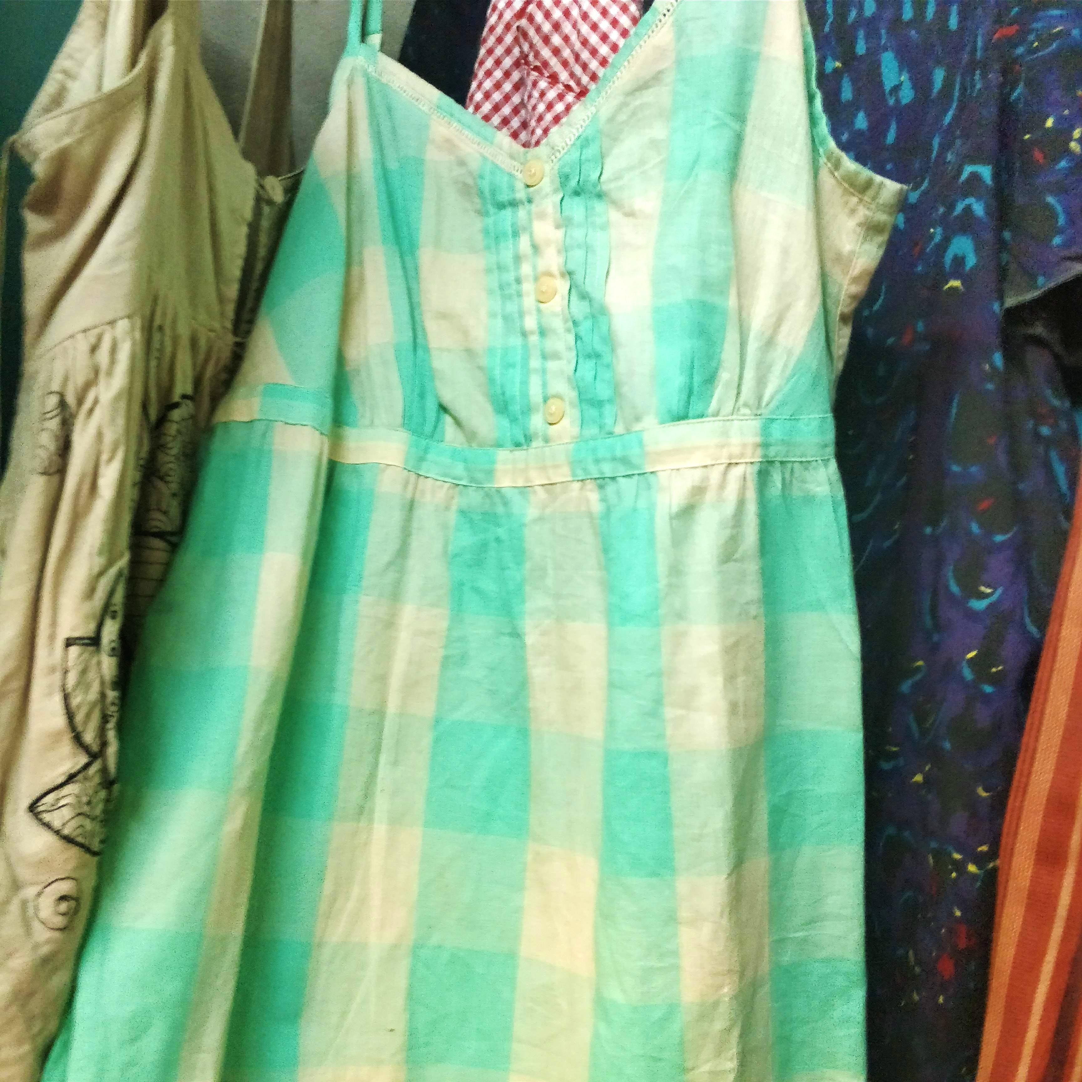Clothing,Day dress,Dress,Green,Aqua,Blue,Turquoise,One-piece garment,Pattern,Textile