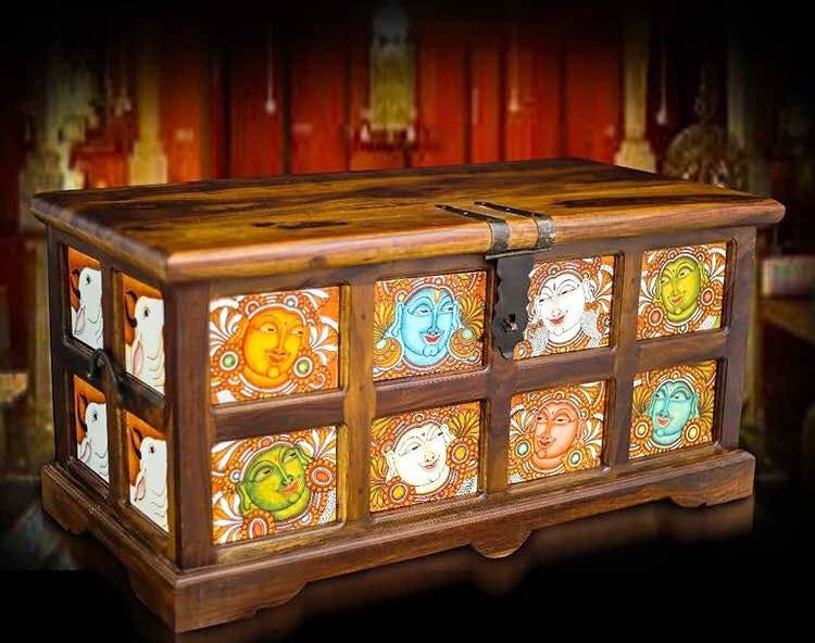 Furniture,Glass,Table,Antique,Stained glass,Window,Wood,Chest