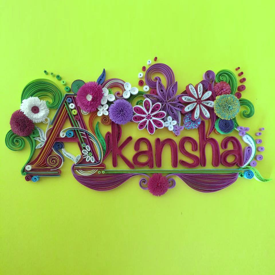 Quilling Name Plate