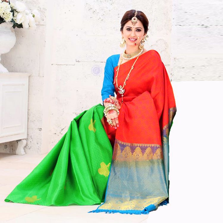 Clothing,Green,Sari,Turquoise,Aqua,Yellow,Formal wear,Pink,Teal,Magenta