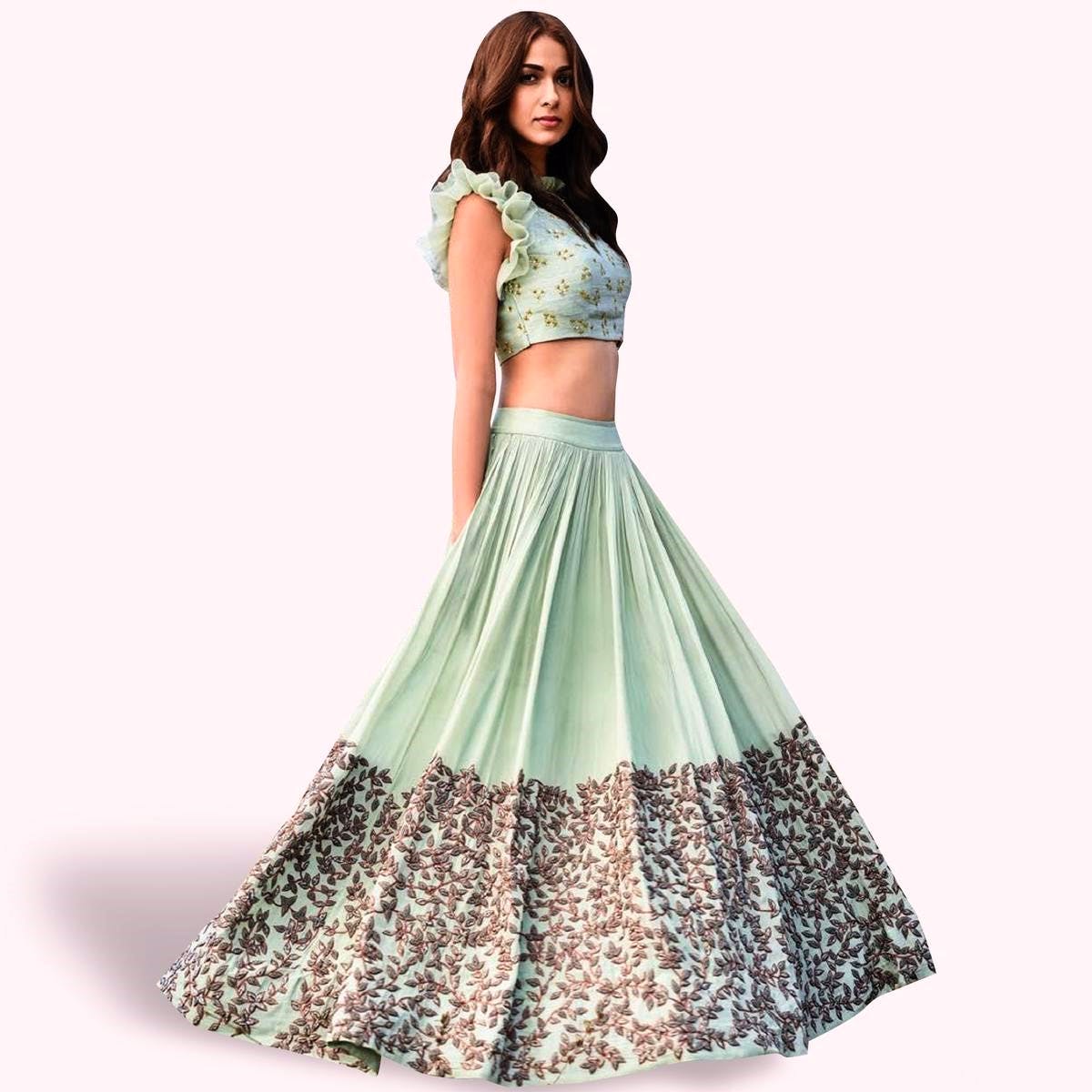 bridal lehenga peachmode