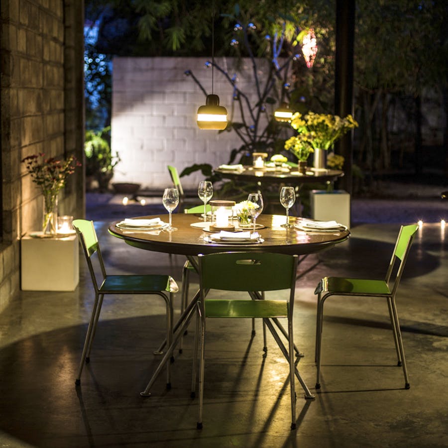 Table,Lighting,Furniture,Room,Chair,Outdoor table,Interior design,Plant,Dining room,Night