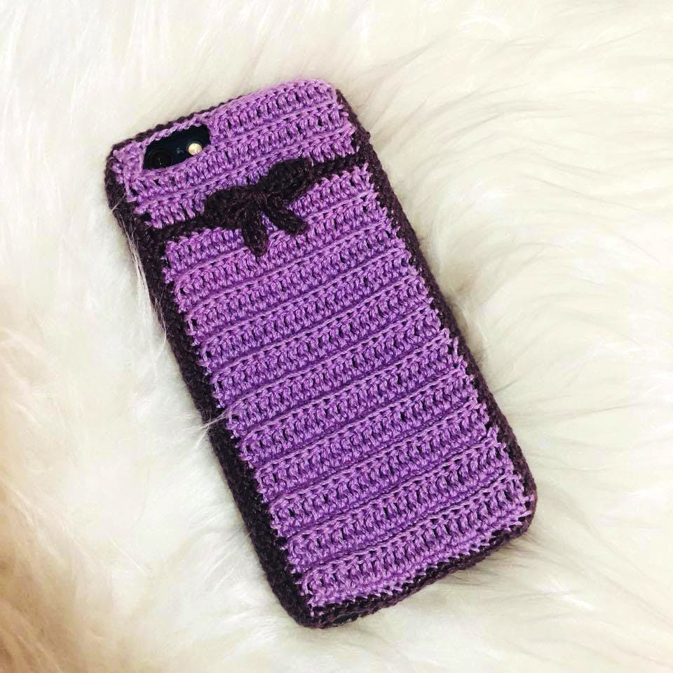 Mobile phone case,Purple,Violet,Pink,Mobile phone accessories,Magenta,Pattern,Mobile phone,Technology,Crochet