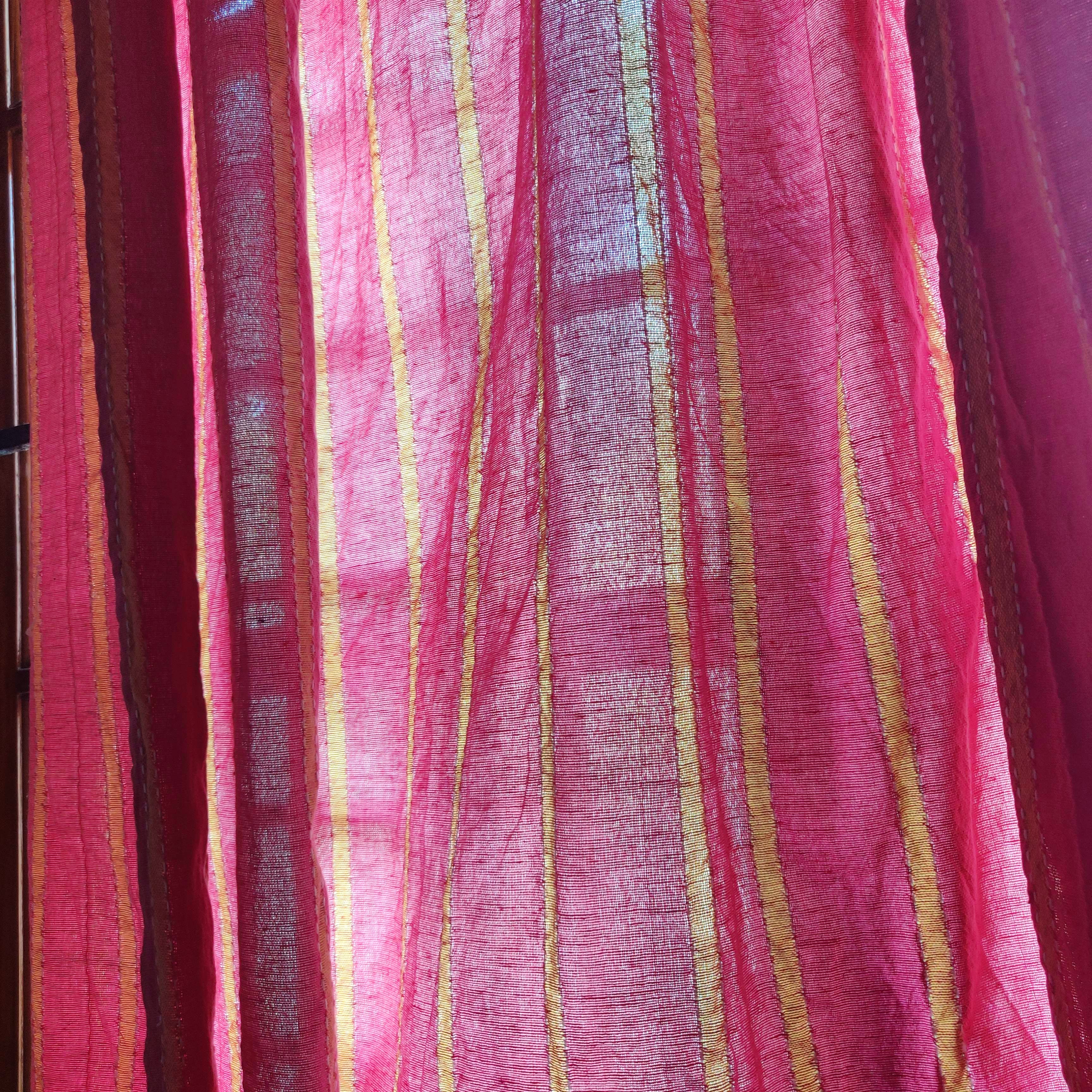 Pink,Curtain,Textile,Magenta,Red,Maroon,Purple,Violet,Silk,Interior design