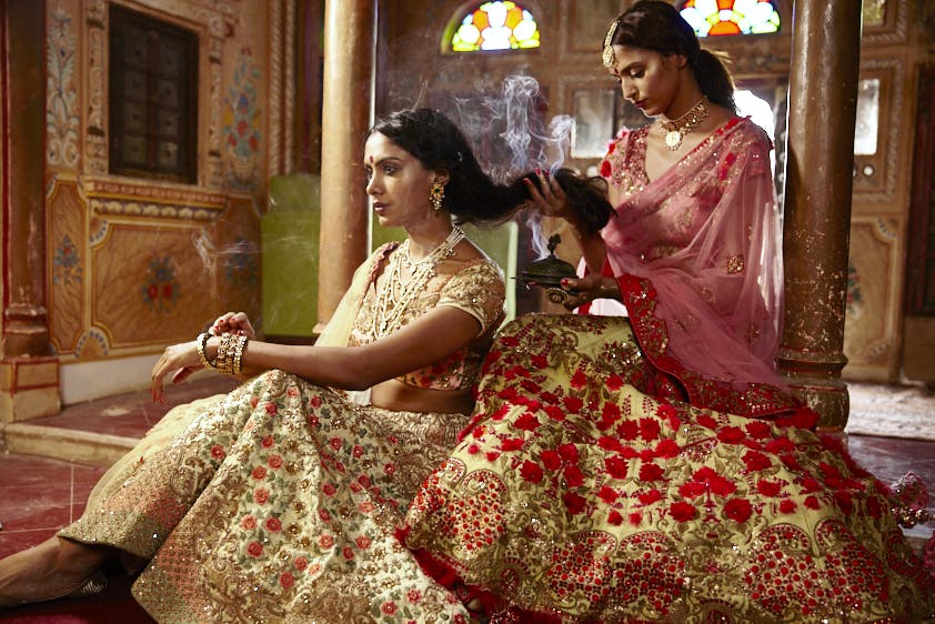 Sari,Tradition,Yellow,Event,Sitting,Dress,Pattern,Smile,Ceremony,Bride