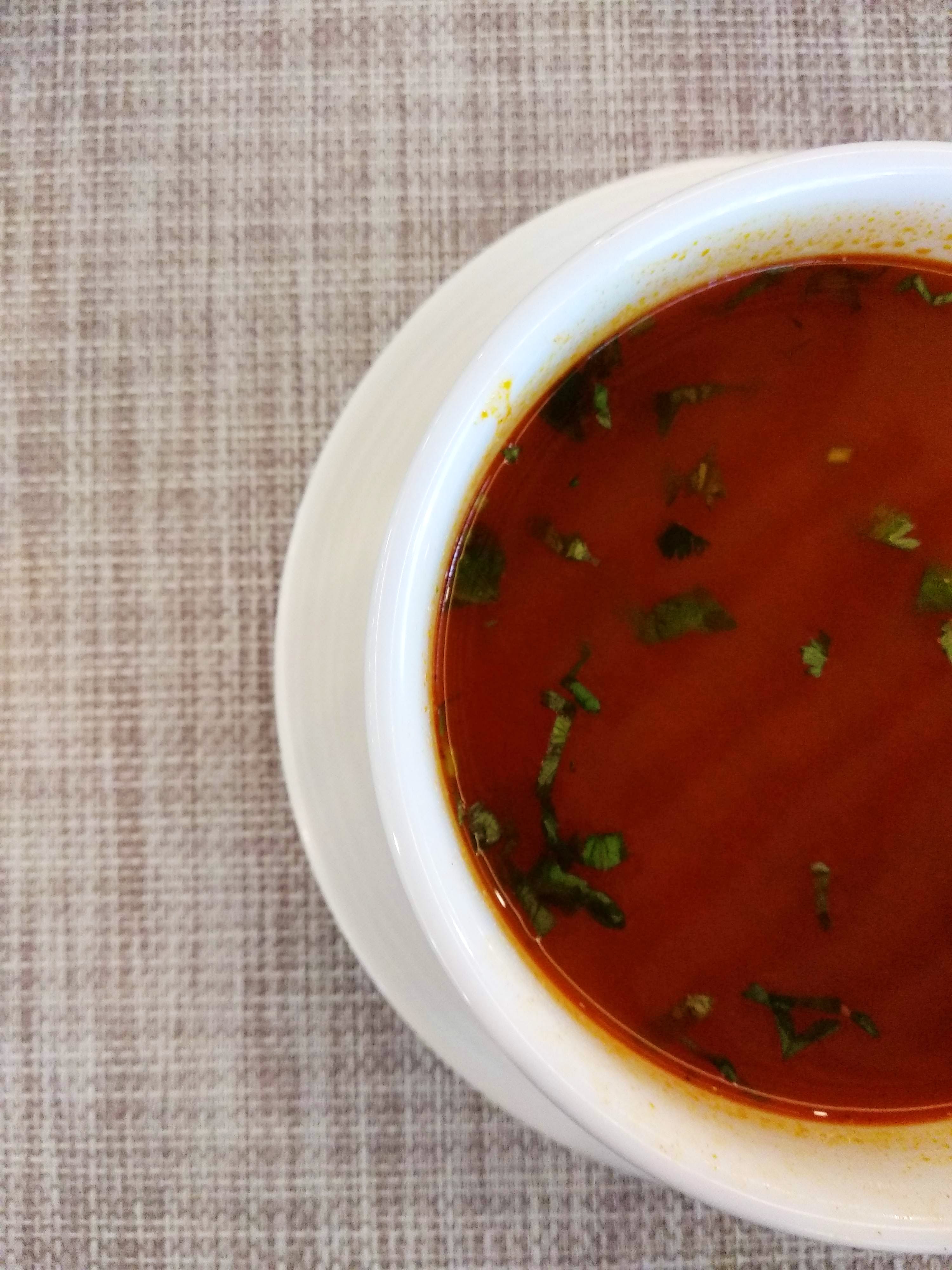 Dish,Food,Soup,Cuisine,Ingredient,Gravy,Gazpacho,Tomato soup,Rasam,Produce