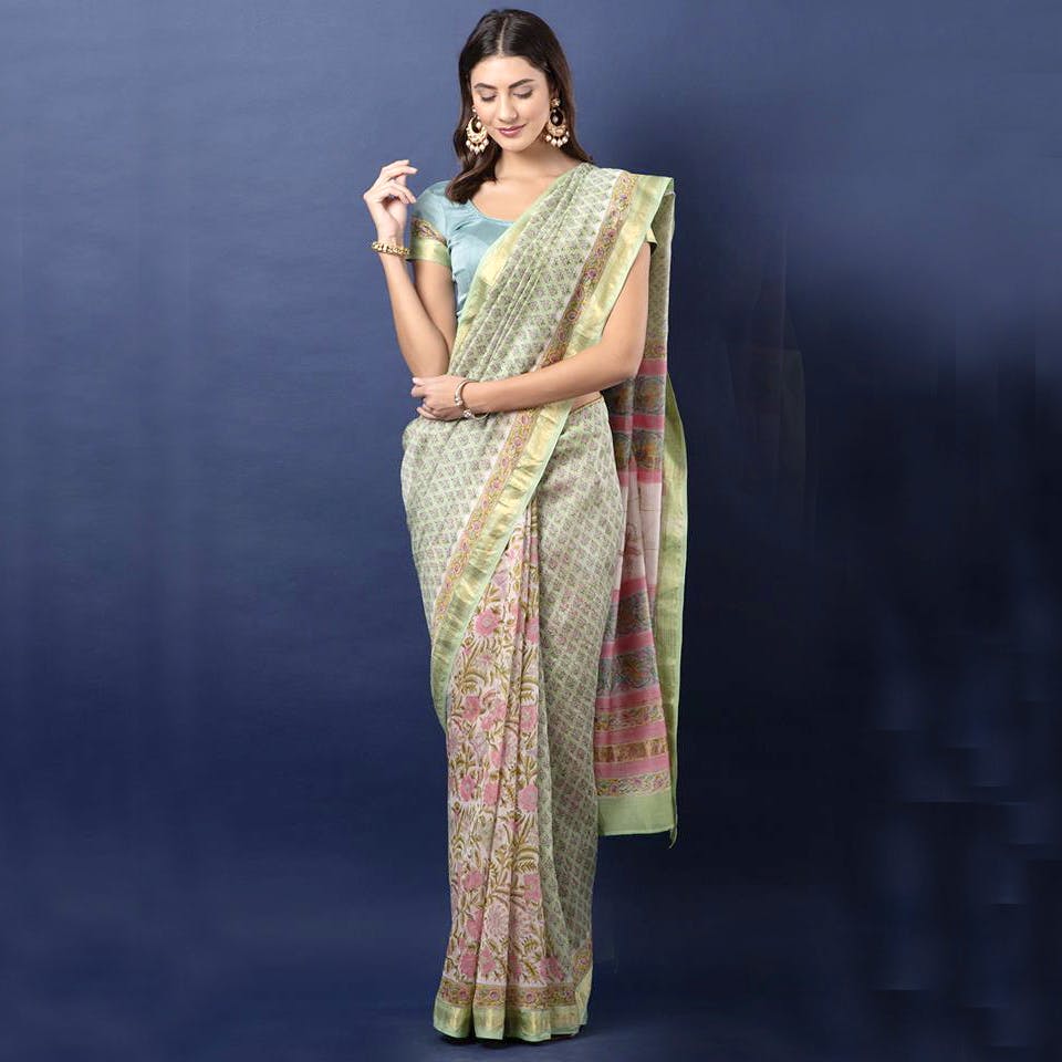 Clothing,Sari,Green,Formal wear,Blue,Yellow,Pink,Textile,Embroidery,Dress