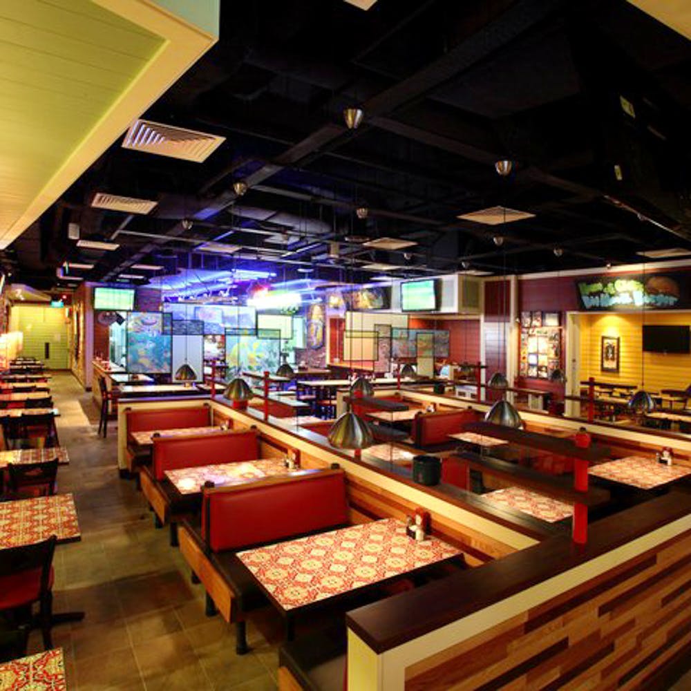 Restaurant,Building,Interior design,Room,Table,Architecture,Fast food restaurant,Cuisine,Bar,Organization