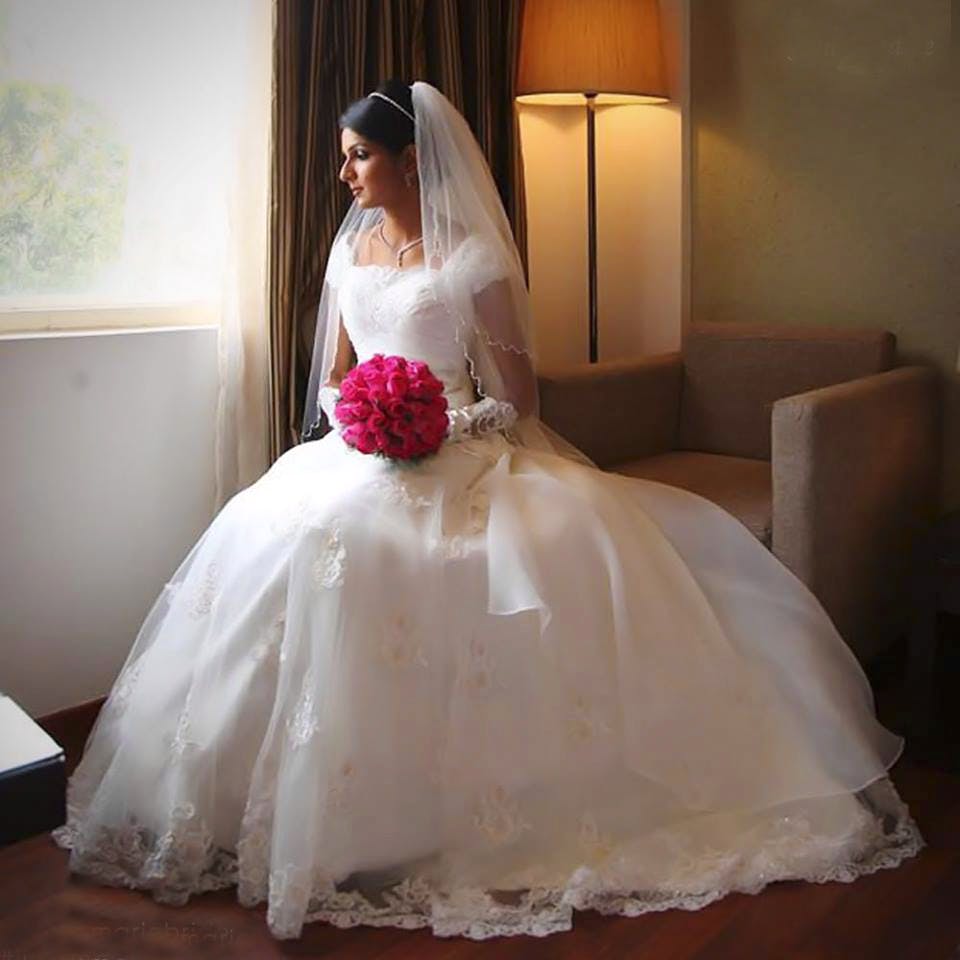 Bridal Ball Gown Embellished with GlittersGownsDiademstorecom