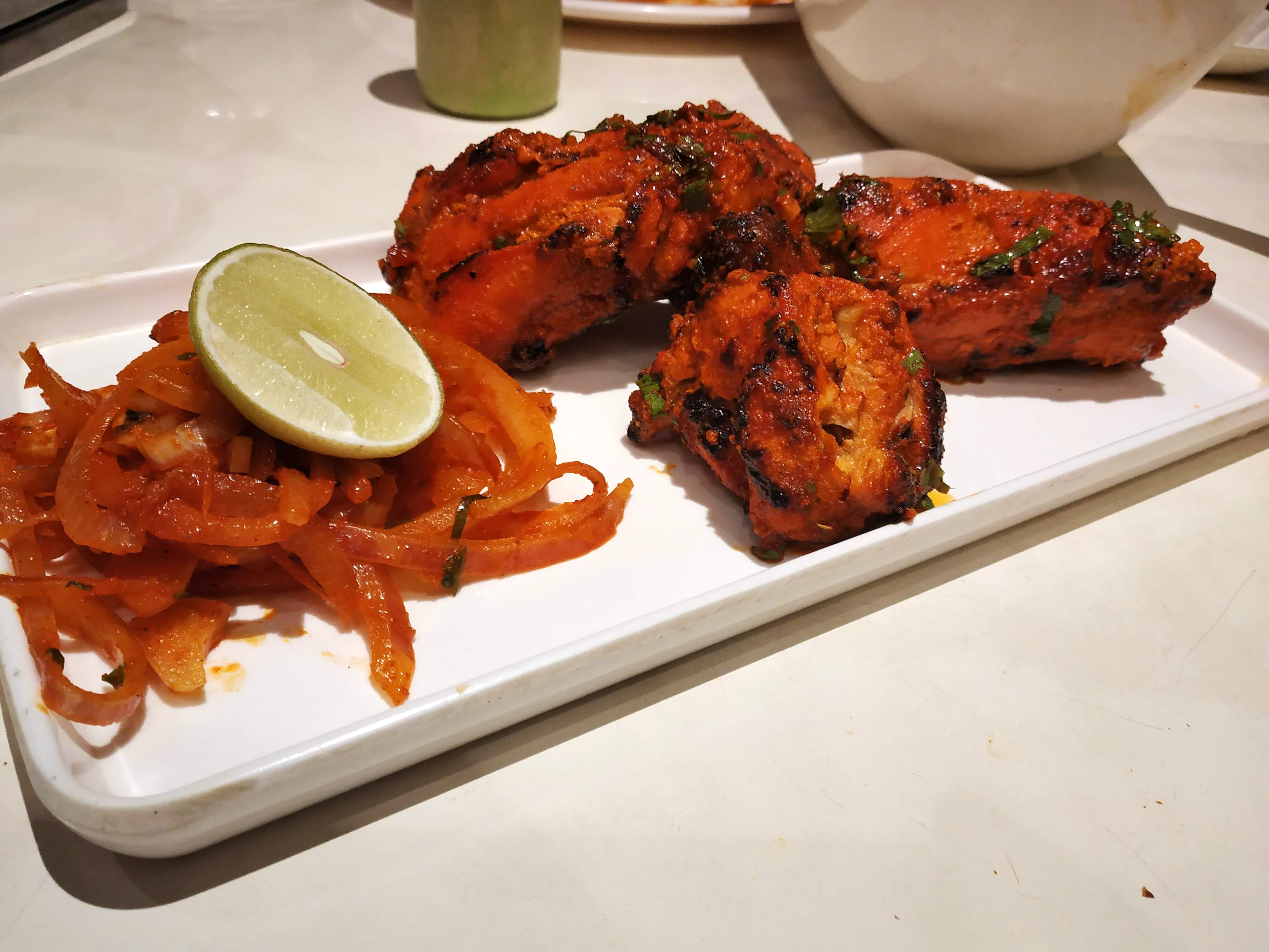 Dish,Cuisine,Food,Fried food,Tandoori chicken,Ingredient,Chicken tikka,Chicken meat,Meat,Tandoori masala