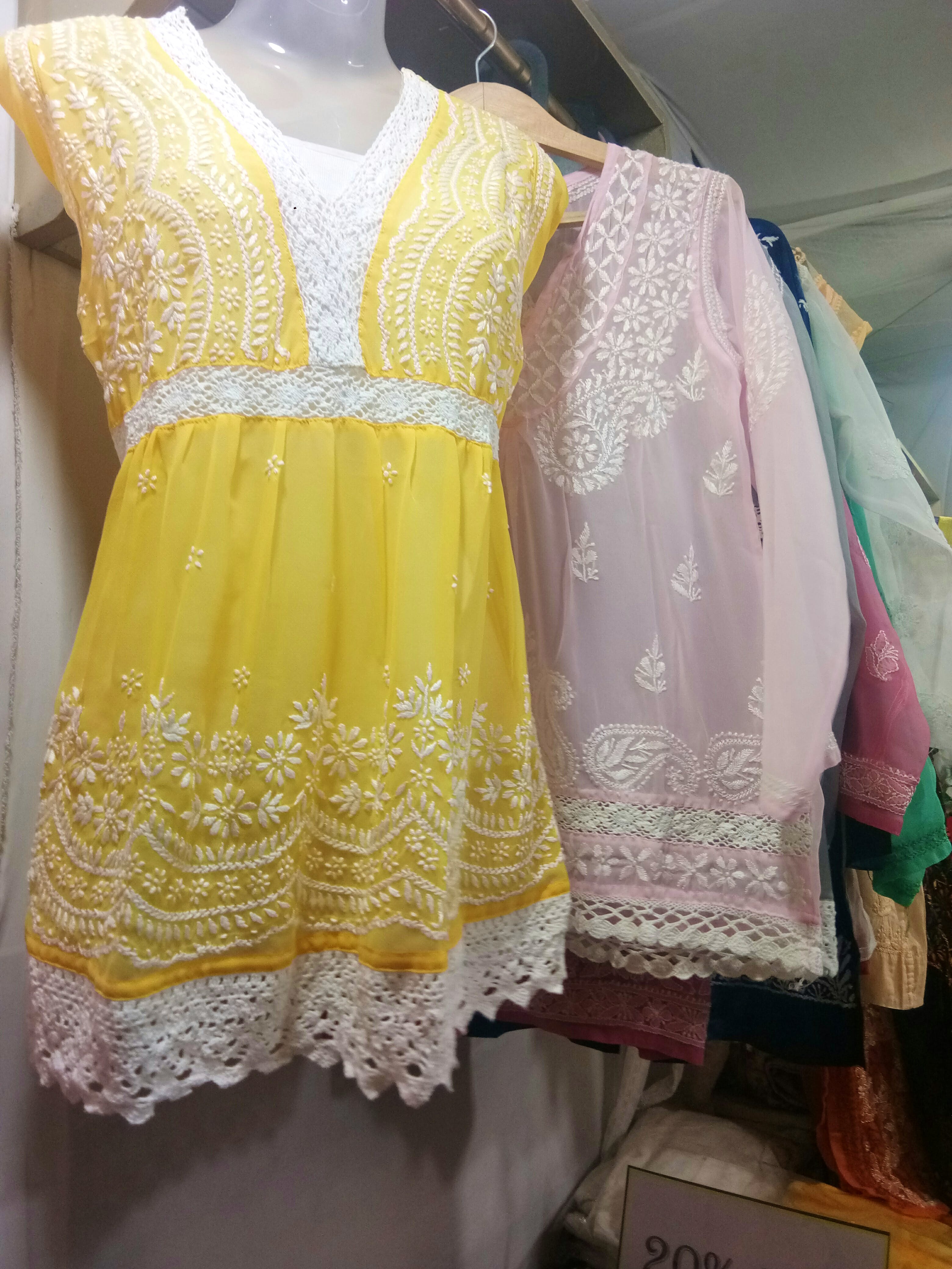 Clothing,Yellow,Dress,Lace,Formal wear,Fashion,Embroidery,Day dress,Textile,Boutique