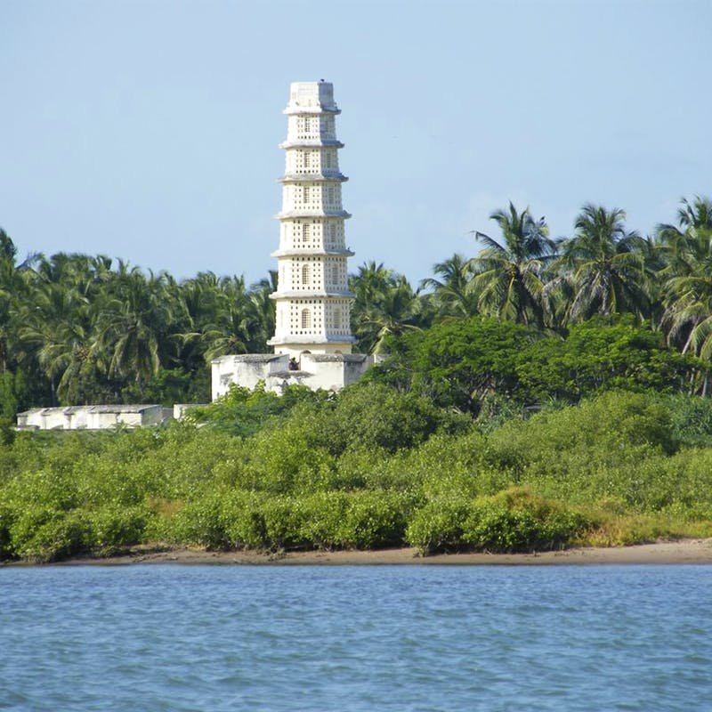 Tower,Tropics,Tree,Sea,Tourism,Coastal and oceanic landforms,Palm tree,Vacation,Plant,Tourist attraction