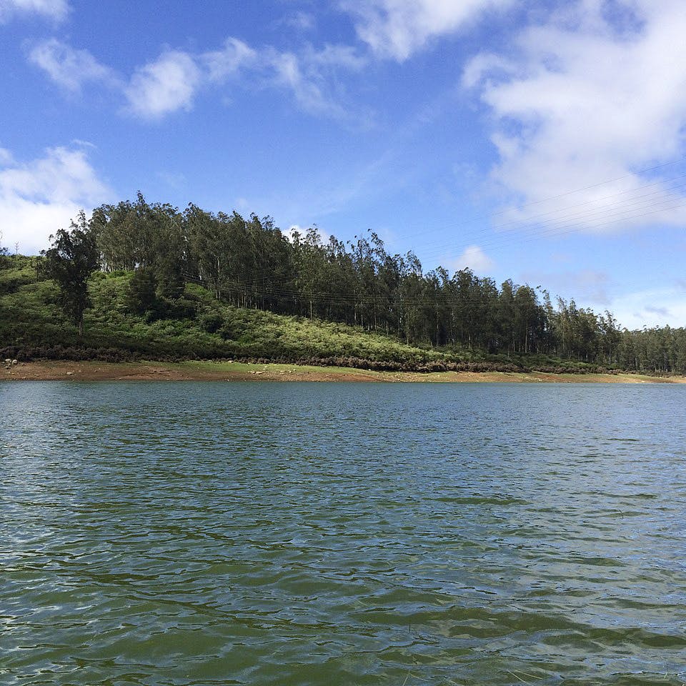 Body of water,Water resources,Water,Sky,Natural landscape,Lake,Reservoir,River,Bank,Natural environment