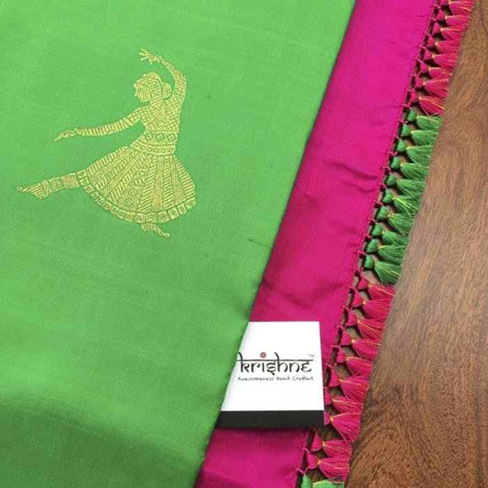 Red Pure Katan Silk Banarasi Handloom Dupatta - Tilfi