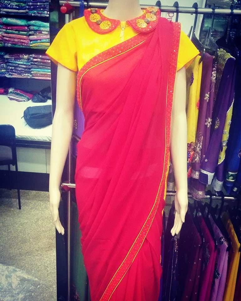 Clothing,Yellow,Pink,Dress,Formal wear,Boutique,Magenta,Sari,Textile,Fashion design