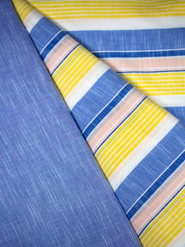 Blue,Yellow,Turquoise,Textile,Electric blue,Linens,Linen,Pattern,Tie,Fashion accessory