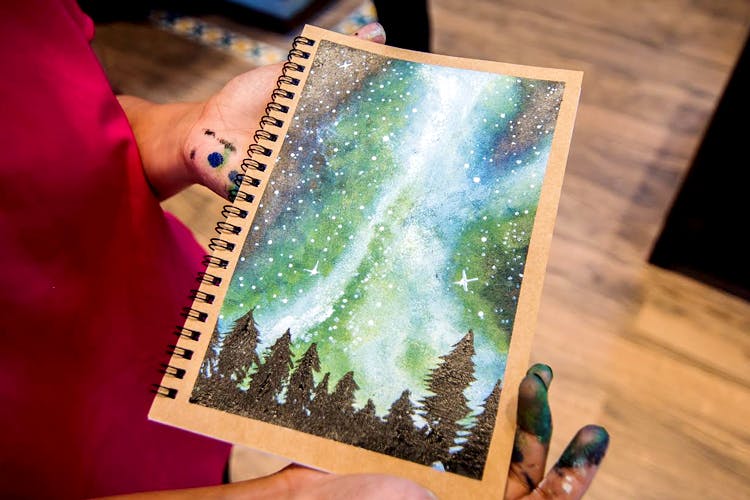 Art with Oil Pastels - Galaxy Drawing with Planets Step by Step - For  Beginners | Galaxy drawings, Space drawings, Oil pastel paintings