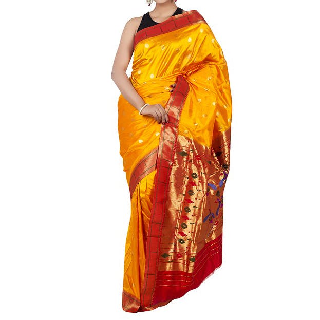 Clothing,Sari,Orange,Yellow,Silk,Maroon,Textile,Dress,Fashion model,Satin