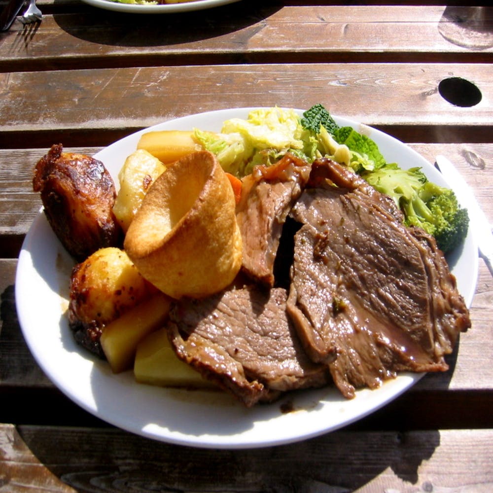 Dish,Food,Cuisine,Rinderbraten,Ingredient,Meat,Sunday roast,Roasting,Flat iron steak,Steak