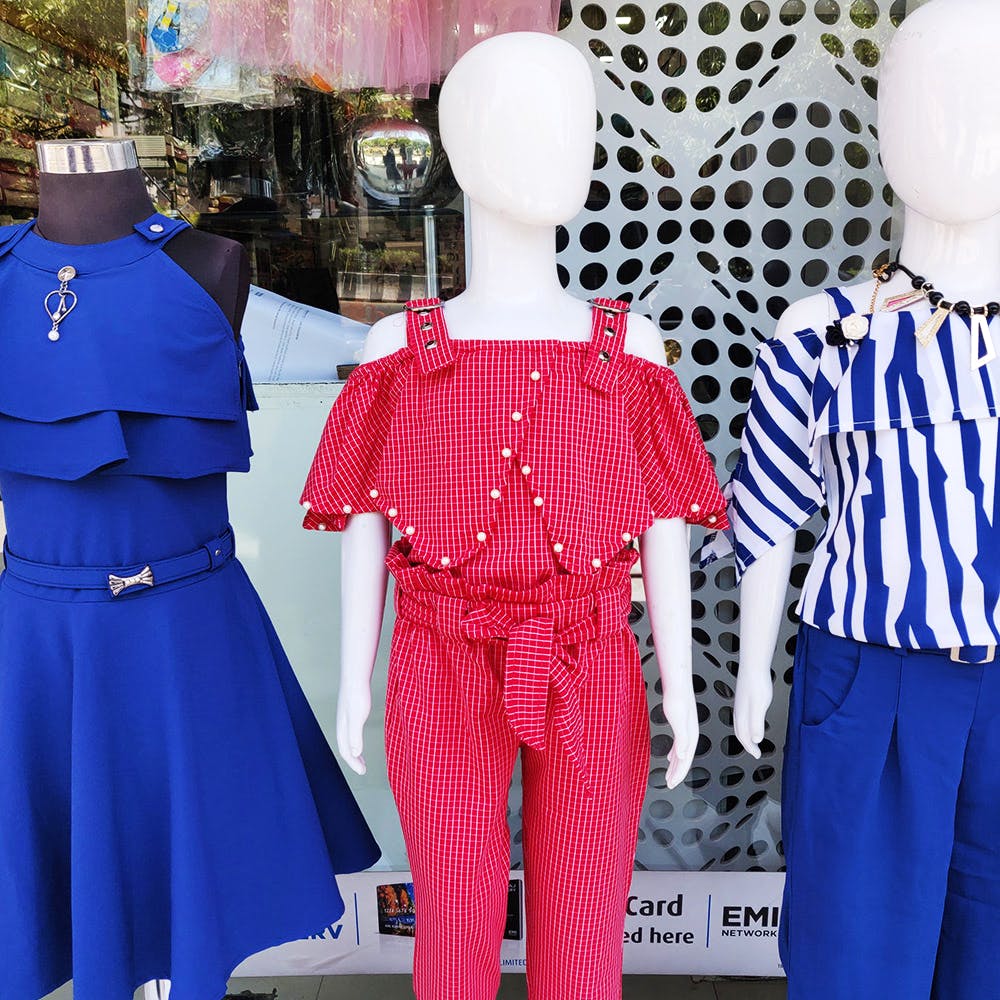Clothing,Blue,Red,Mannequin,Pink,Fashion,Dress,Outerwear,Costume,Textile